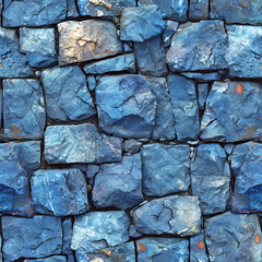 Seamless Natural Stone Tile Pattern in Blue Tones