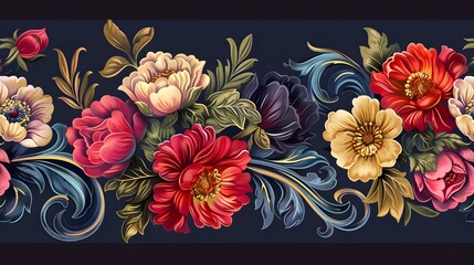 Retro vibes bloom in this HD-captured vintage 70s style floral artwork, embodying a groovy and...
