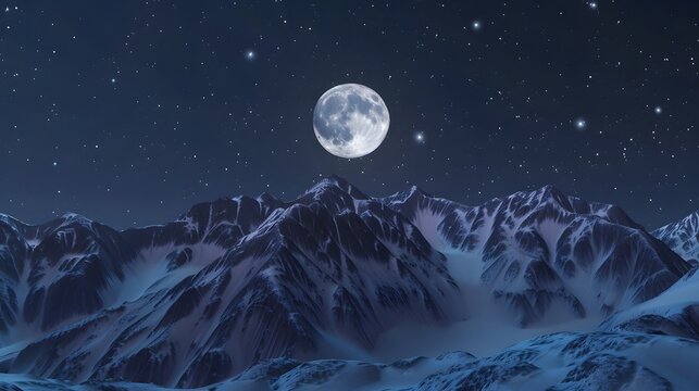 moon in the mountain
