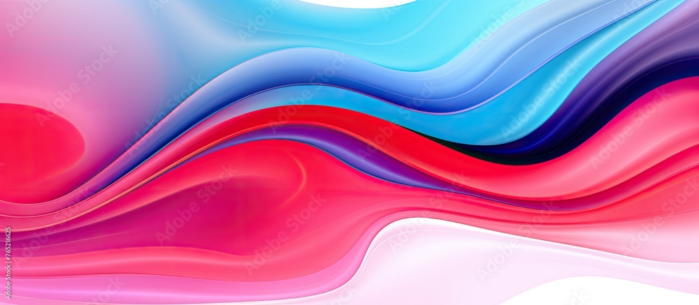 Poster a dynamic and colorful abstract background featuring fluid wavy shapes