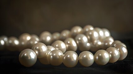 Pearls on black
