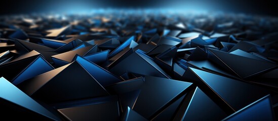abstract pyramids in empty space. Futuristic background