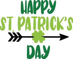 St. Patrick's Day T-shirt Design Stylish , fashionable and awesome St. Patrick's typography art and illustrator, Print ready vector  handwritten phrase St. Patrick's T shirt hand lettered calligraphic