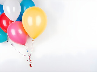 Vibrant Balloon against Pure White, Ideal for Greetings