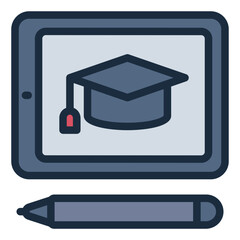 Tablet for education icon