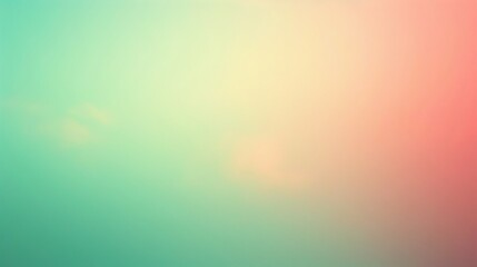 Obraz premium Tranquil transition from turquoise to pink in a soft sky gradient. Ethereal atmosphere created by a soothing pastel gradient. Gentle flow of calming colors for a peaceful abstract background.