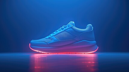 Smart navigation shoes with haptic feedback and wayfinding technology, solid color background, 4k, ultra hd