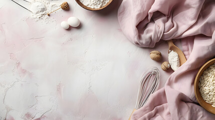 Modern baking background, baking for text, presentations, newsletters and books