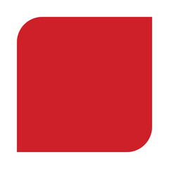 Round Corner Square Leaf Red Icon