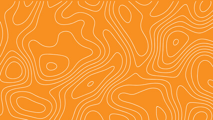 Topographic wallpaper orange