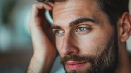Fototapeta premium young man with beard generative ai
