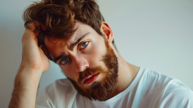 young man with beard generative ai