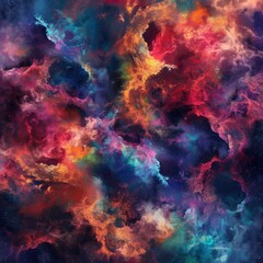 A digital canvas bursts with fiery colors, illustrating the intense energy of a distant galaxy