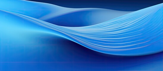 Obraz premium Macro photography of a vibrant blue wave on a blue background, resembling liquid and water. The electric blue hue blends into violet, creating a stunning pattern against the skylike backdrop
