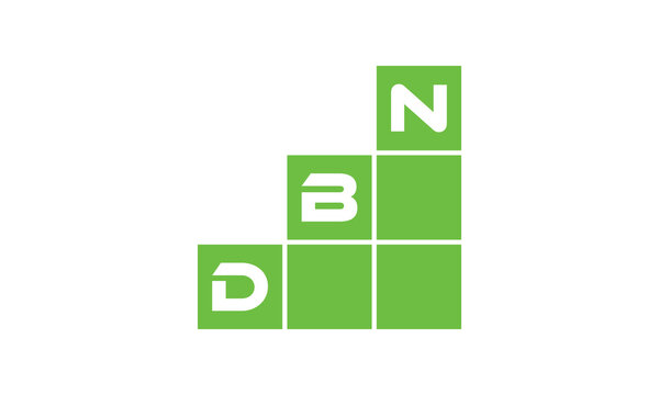 DBN initial letter financial logo design vector template. economics, growth, meter, range, profit, loan, graph, finance, benefits, economic, increase, arrow up, grade, grew up, topper, company, scale