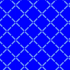 Fototapeta premium The pattern is a blanket or fabric of blue color with stitches in the 