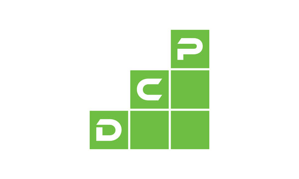 DCP initial letter financial logo design vector template. economics, growth, meter, range, profit, loan, graph, finance, benefits, economic, increase, arrow up, grade, grew up, topper, company, scale