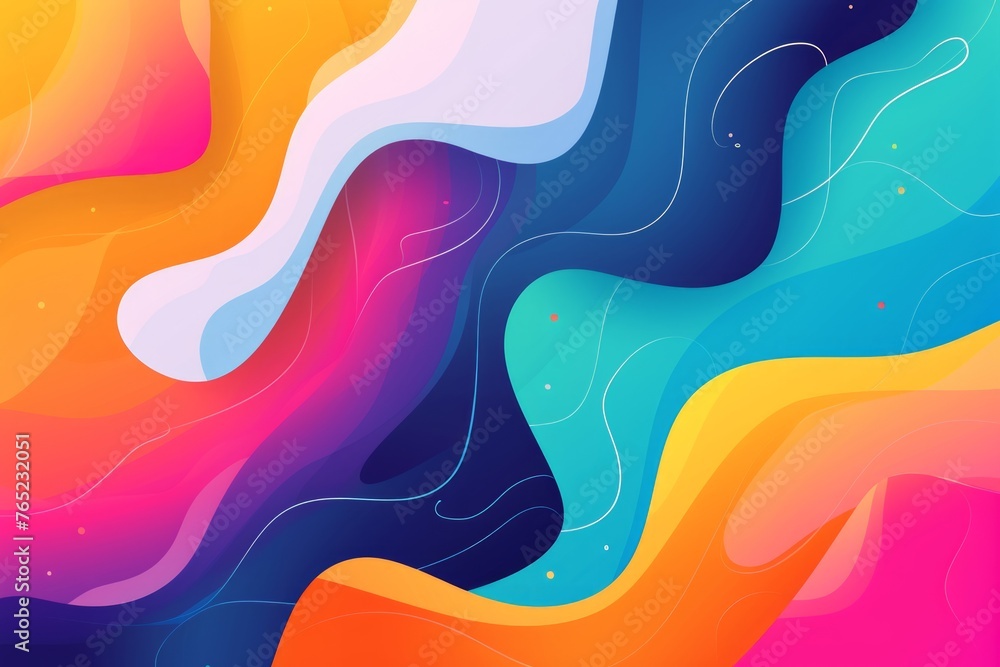 Aufkleber engage with dynamic visuals: visually appealing liquid design featured in a vibrant gradient banner
