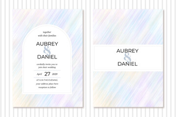 wedding invitation with soft abstract background
