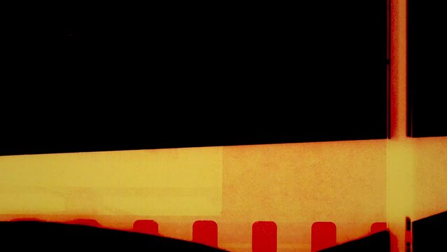 Analog noise, postproduction film. 35mm.
