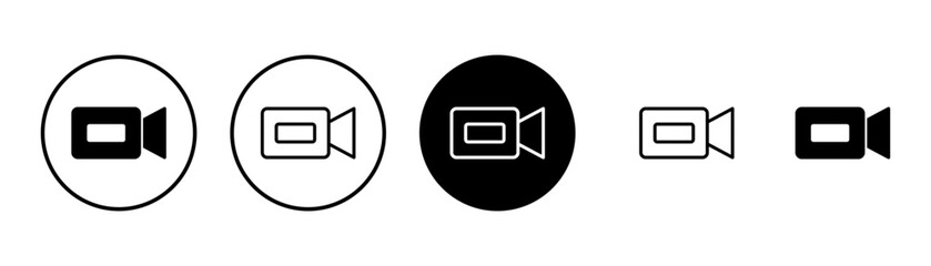 Video camera icon vector isolated on white background. Video camera vector icon. Camera Icons. Movie Sign. Cinema