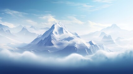 An awe-inspiring blurred background showcasing the majesty of snowy mountains.

