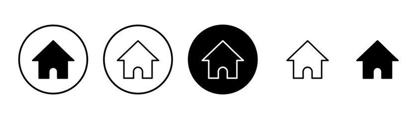 Home icon vector isolated on white background. House vector icon. Address