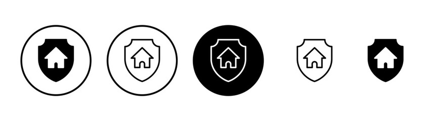 Home insurance icon vector isolated on white background. home protection icon