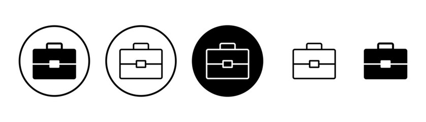 Briefcase icon vector isolated on white background. Briefcase vector icon