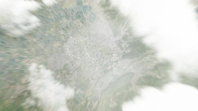 Earth zoom in from space to Bade, Taiwan. Followed by zoom out through clouds and atmosphere into space. Satellite view. Travel intro. Images from NASA