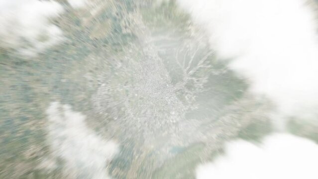 Earth zoom in from space to Taoyuan District, Taiwan. Followed by zoom out through clouds and atmosphere into space. Satellite view. Travel intro. Images from NASA