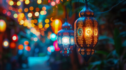 Islamic ramadan lantern background