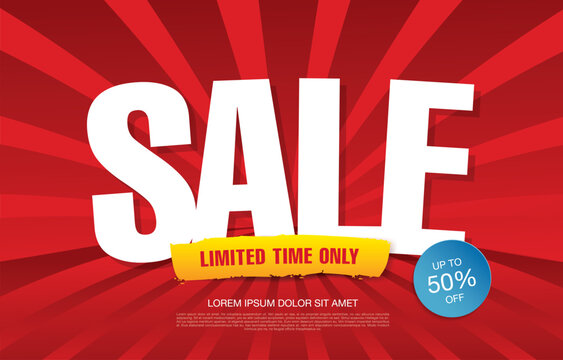 sale banner layout design vector illustration
