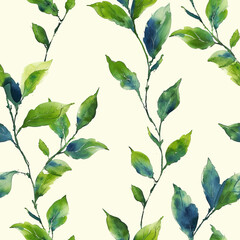 Obraz premium Seamless Seaweed Pattern for Nautical Themes