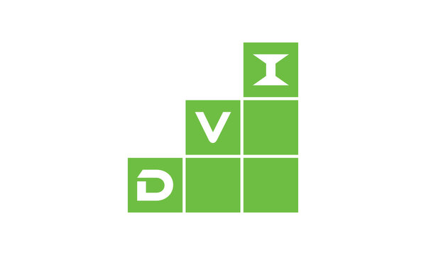 DVI initial letter financial logo design vector template. economics, growth, meter, range, profit, loan, graph, finance, benefits, economic, increase, arrow up, grade, grew up, topper, company, scale
