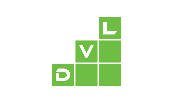 DVL initial letter financial logo design vector template. economics, growth, meter, range, profit, loan, graph, finance, benefits, economic, increase, arrow up, grade, grew up, topper, company, scale