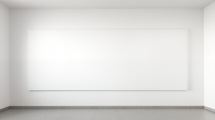 Pièce complètement blanche en intérieur, vide, avec lumière éblouissante, mur et sol. Ambiance claire, lumineuse. Arrière-plan pour conception et création graphique.