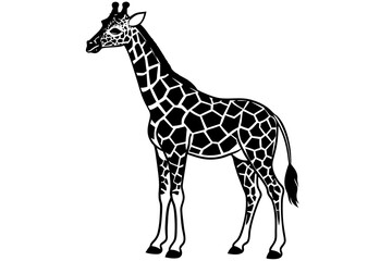 Giraffe silhouette  vector art illustration
