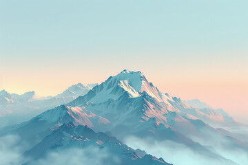 Mountains in the morning
