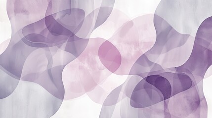 Ethereal Wave Abstract: Soft Purple Tones on White Gradient Background
