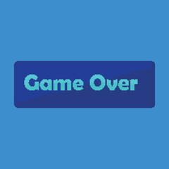 pixel art - game over sign