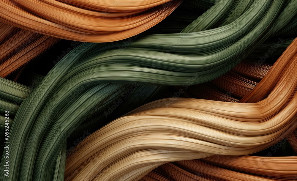 Poster a close up of a bunch of different colored wavy lines. generative ai.