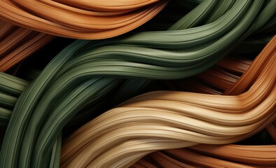 A close up of a bunch of different colored wavy lines. Generative AI.