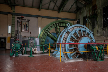 Old historic industrial abandoned coal mine in Silesia, Poland, Europe