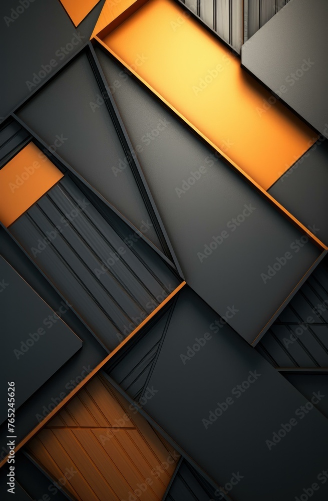 Sticker An abstract background with orange and black lines. Generative AI.