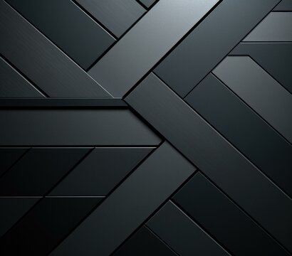 A black background with a pattern of lines. Generative AI.