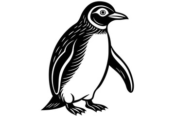 Penguin silhouette  vector art illustration