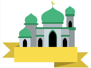 Mosque Ramadan Kareem Background Illustration
