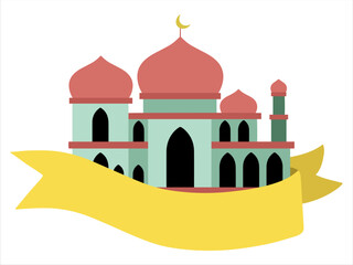 Mosque Ramadan Kareem Background Illustration
