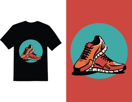 Gumshoes sketch grunge T-Shirt design 